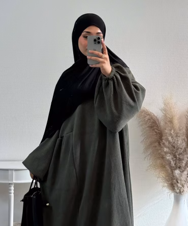 robe en velours côtelés