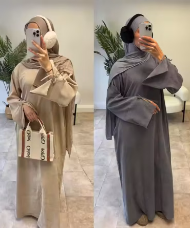 Abaya à petit nœud